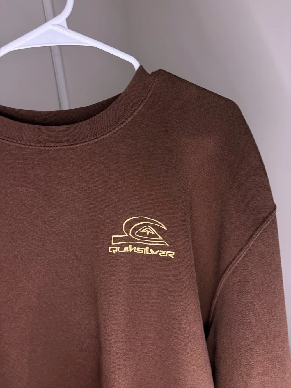 Quiksilver Men's Brown Crewneck Sweatshirt